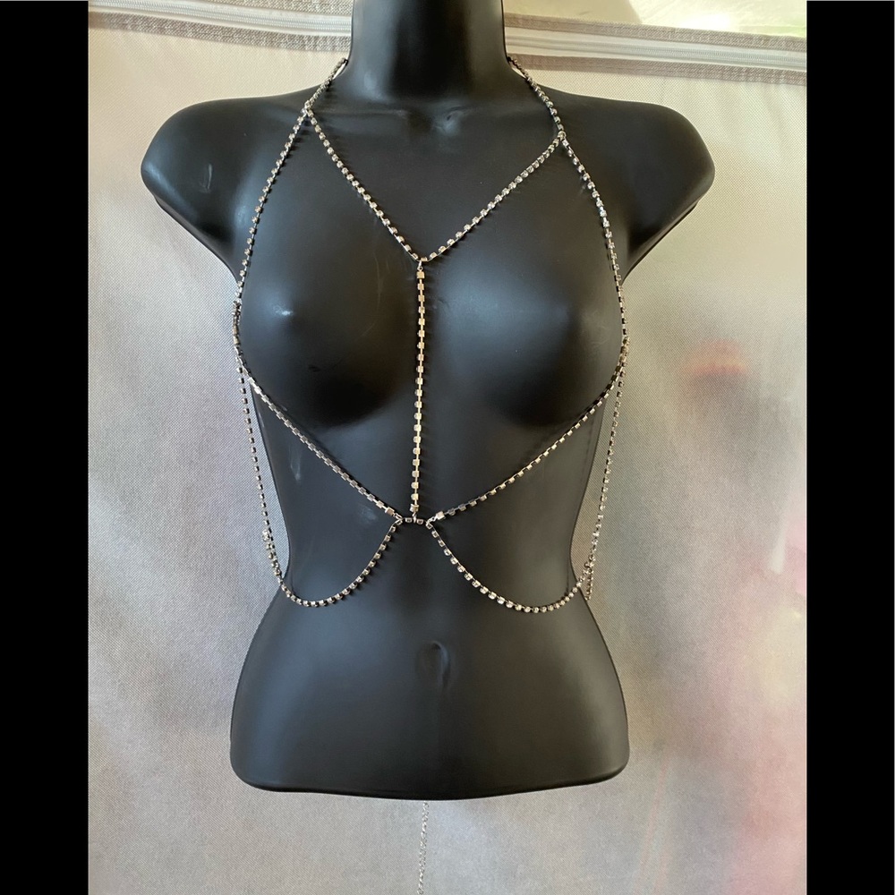 Rhinestone Silver Top